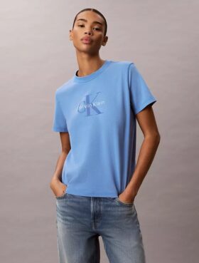 Monologo-T-Shirt mit Acid-Wash-Effekt