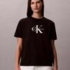 Monologo-T-Shirt mit Acid-Wash-Effekt
