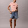 Monologo-T-Shirt mit Acid-Wash-Effekt