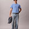 Monologo-T-Shirt mit Acid-Wash-Effekt Monologo-T-Shirt mit Acid-Wash-Effekt