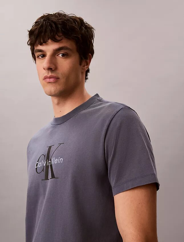 Monologo-T-Shirt mit Acid-Wash-Effekt Monologo-T-Shirt mit Acid-Wash-Effekt