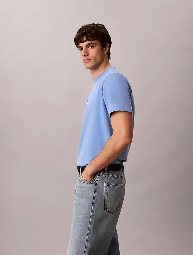 Monologo-T-Shirt mit Acid-Wash-Effekt Monologo-T-Shirt mit Acid-Wash-Effekt