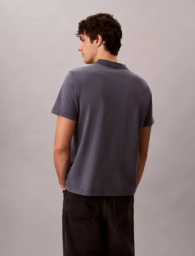 Monologo-T-Shirt mit Acid-Wash-Effekt Monologo-T-Shirt mit Acid-Wash-Effekt