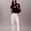 Monologo-T-Shirt mit Acid-Wash-Effekt