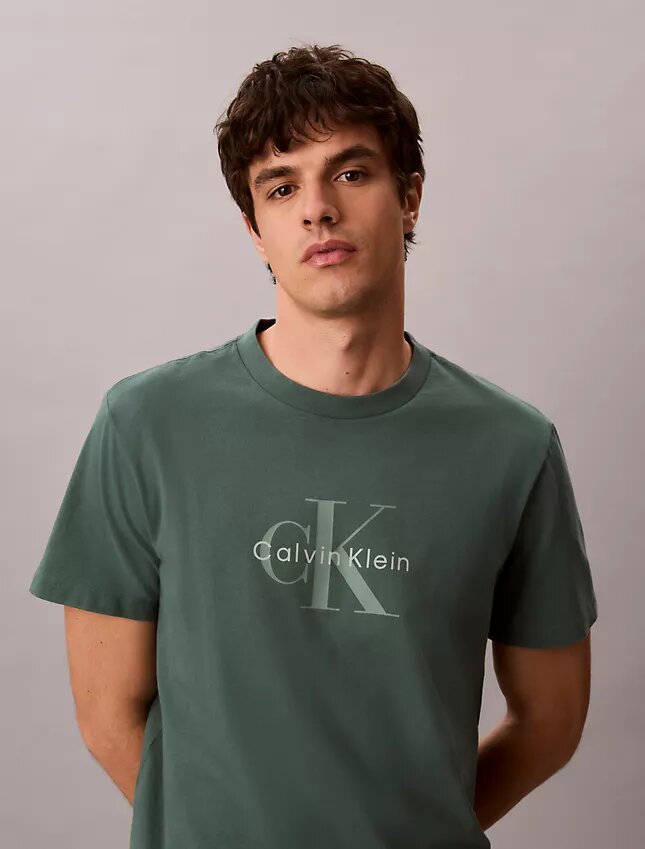 Monologo-T-Shirt mit Acid-Wash-Effekt Monologo-T-Shirt mit Acid-Wash-Effekt