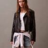 Motorradjacke aus Kunstleder Motorradjacke aus Kunstleder