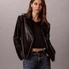 Motorradjacke aus Kunstleder Motorradjacke aus Kunstleder