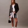 Motorradjacke aus Kunstleder Motorradjacke aus Kunstleder