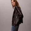 Motorradjacke aus Kunstleder Motorradjacke aus Kunstleder
