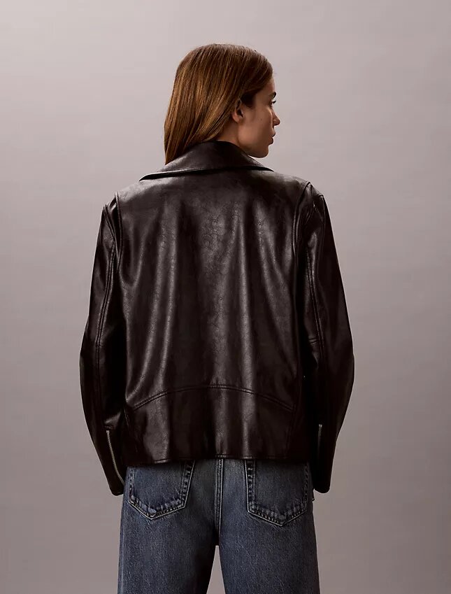 Motorradjacke aus Kunstleder Motorradjacke aus Kunstleder