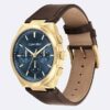Multifunktionale Uhr mit Lederarmband