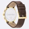 Multifunktionale Uhr mit Lederarmband