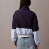 Nylon-Jacke mit Reißverschluss und Farbblock-Design