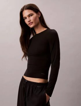 Nylon-Stretch-T-Shirt in schmaler Passform