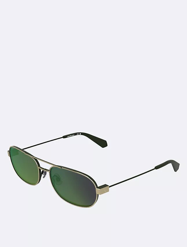 Ovale Sonnenbrille aus Metall Ovale Sonnenbrille aus Metall