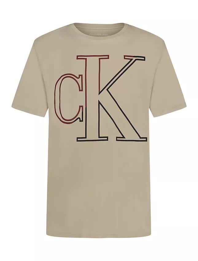 Oversized-T-Shirt mit Monogram-Kontur für Jungen Oversized-T-Shirt mit Monogram-Kontur für Jungen