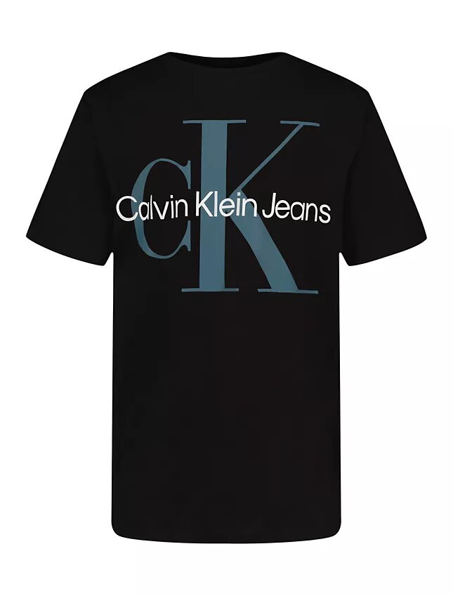 Oversized-T-Shirt mit Monogram und Rundhalsausschnitt für Jungen Oversized-T-Shirt mit Monogram und Rundhalsausschnitt für Jungen