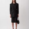 Parker-Blazer ohne Kragen