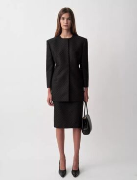 Parker-Blazer ohne Kragen