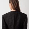 Parker-Blazer ohne Kragen