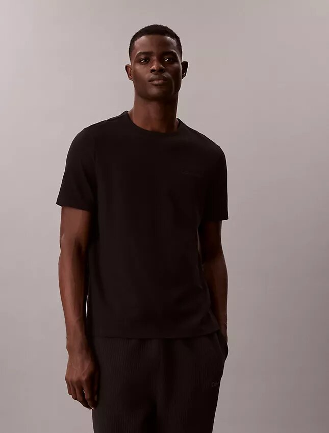 Piqué-T-Shirt mit Rundhalsausschnitt Piqué-T-Shirt mit Rundhalsausschnitt