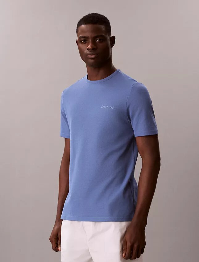 Piqué-T-Shirt mit Rundhalsausschnitt Piqué-T-Shirt mit Rundhalsausschnitt