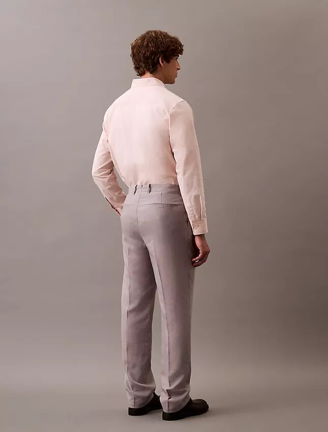 Plissierte Hose aus Leinenmischung Plissierte Hose aus Leinenmischung