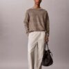 Plissierte Pull-On-Hose aus Leinenmischung Plissierte Pull-On-Hose aus Leinenmischung