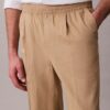 Plissierte Pull-On-Hose aus Leinenmischung Plissierte Pull-On-Hose aus Leinenmischung