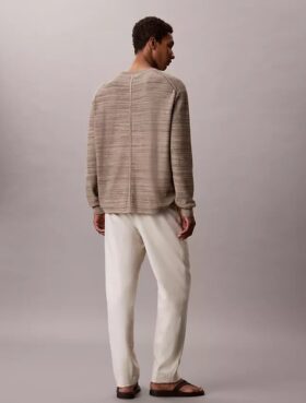 Plissierte Pull-On-Hose aus Leinenmischung
