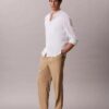 Plissierte Pull-On-Hose aus Leinenmischung Plissierte Pull-On-Hose aus Leinenmischung