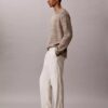 Plissierte Pull-On-Hose aus Leinenmischung Plissierte Pull-On-Hose aus Leinenmischung