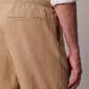 Plissierte Pull-On-Hose aus Leinenmischung Plissierte Pull-On-Hose aus Leinenmischung