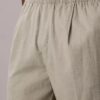 Plissierte Pull-On-Hose aus Leinenmischung Plissierte Pull-On-Hose aus Leinenmischung