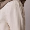 Plissierte Pull-On-Hose aus Leinenmischung Plissierte Pull-On-Hose aus Leinenmischung