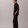 Plissierte Pull-On-Hose aus Leinenmischung Plissierte Pull-On-Hose aus Leinenmischung