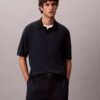 Polo-Pullover aus Leinenmischung