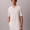 Polo-Pullover aus Leinenmischung