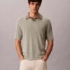 Polo-Pullover aus Leinenmischung