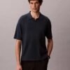 Polo-Pullover aus Leinenmischung