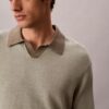 Polo-Pullover aus Leinenmischung