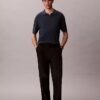 Polo-Pullover aus Leinenmischung