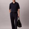 Polo-Pullover aus Leinenmischung
