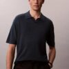 Polo-Pullover aus Leinenmischung
