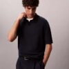 Polo-Pullover aus Leinenmischung