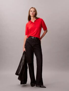 Polo-Pullover aus Merinowolle Polo-Pullover aus Merinowolle