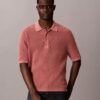 Polo-Pullover aus Waffelpiqué