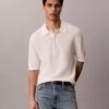 Polo-Pullover aus Waffelpiqué