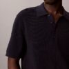 Polo-Pullover aus Waffelpiqué