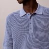 Polo-Pullover aus Waffelpiqué